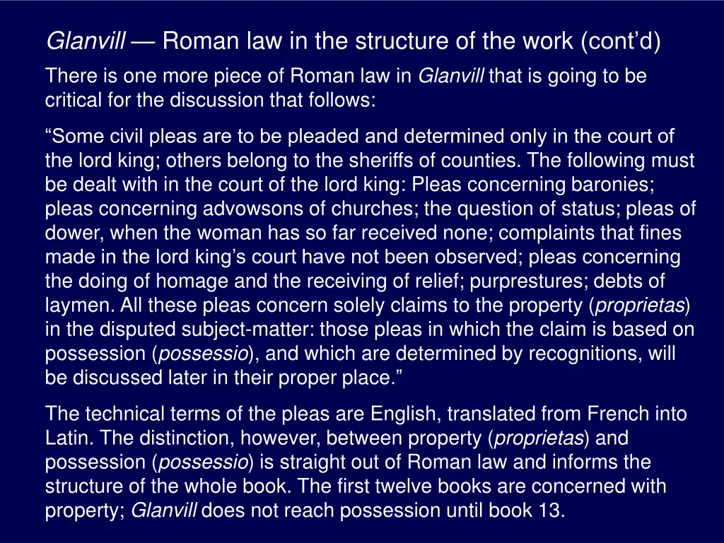 glanvill roman law in the structure of the work 1