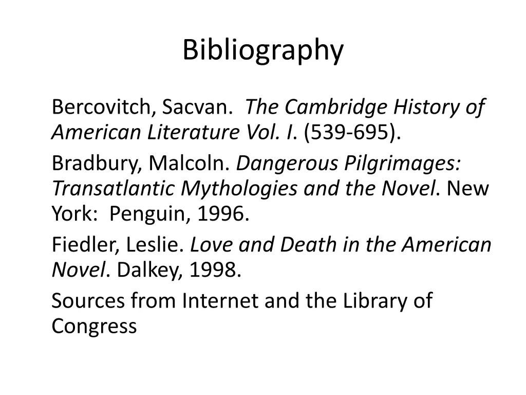 bibliography