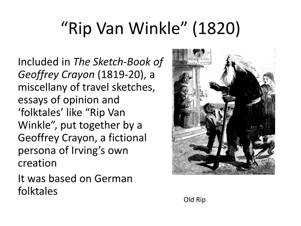 rip van winkle 1820