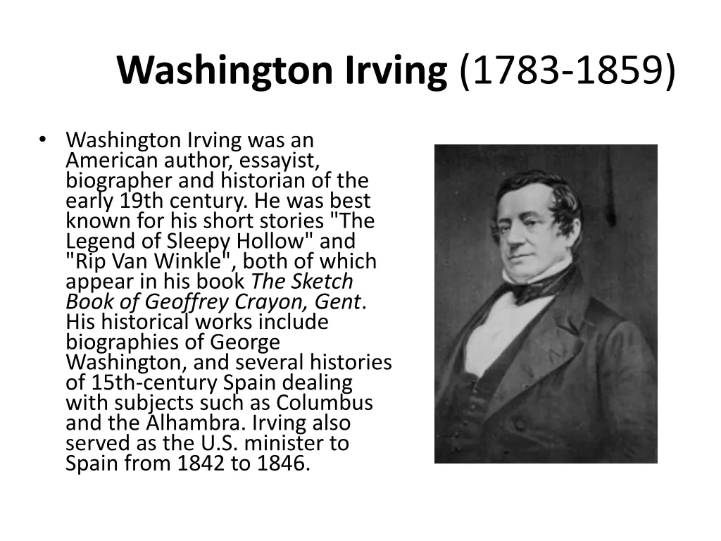 washington irving 1783 1859