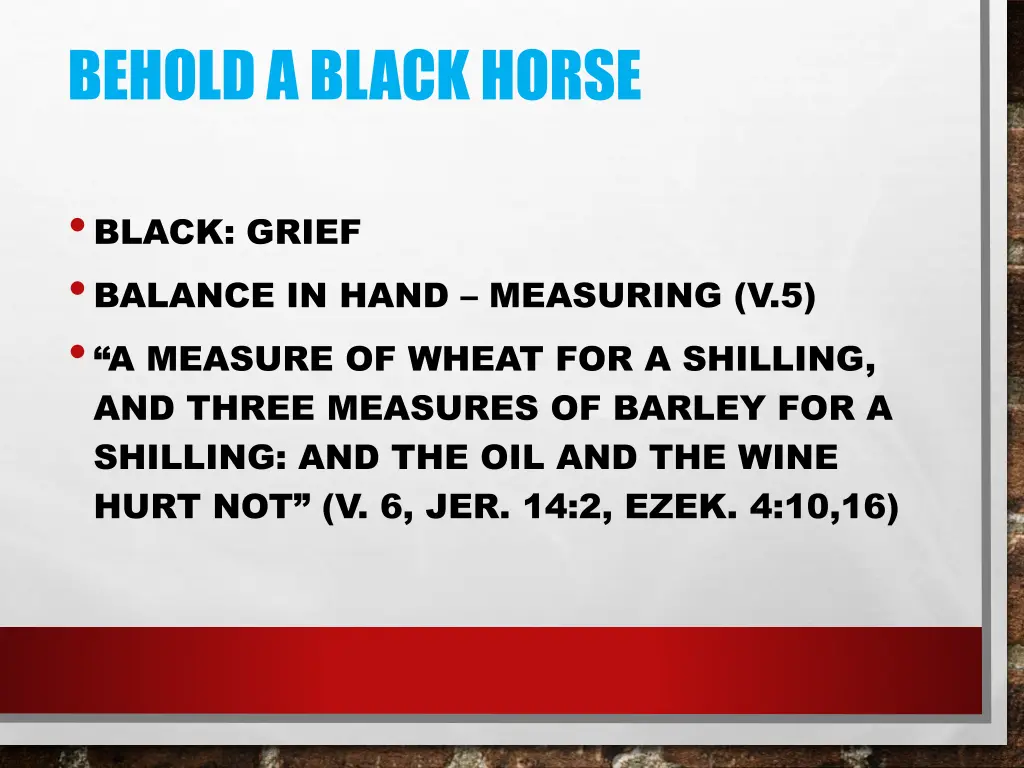 behold a black horse