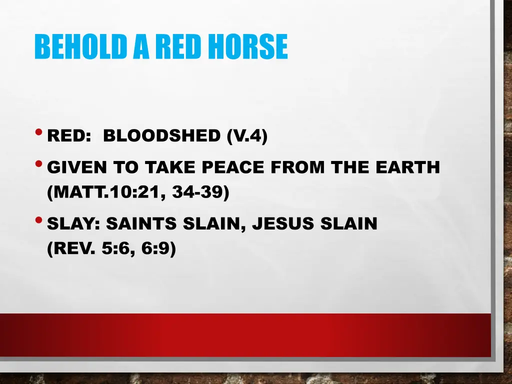 behold a red horse 1