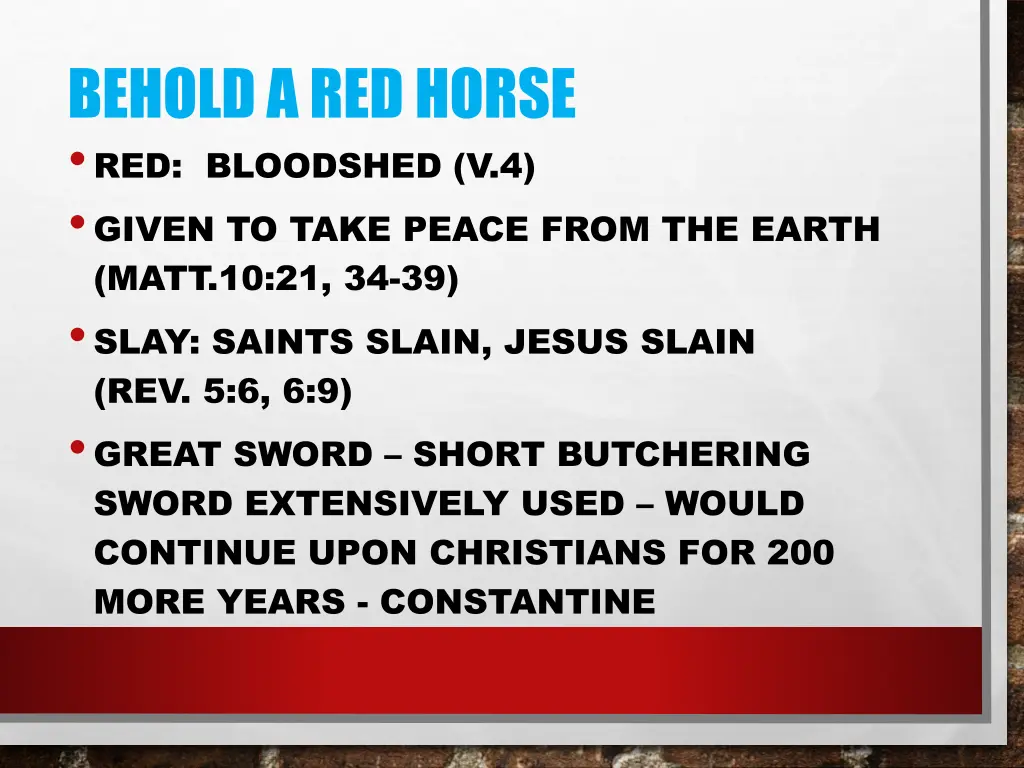 behold a red horse red bloodshed v 4 given