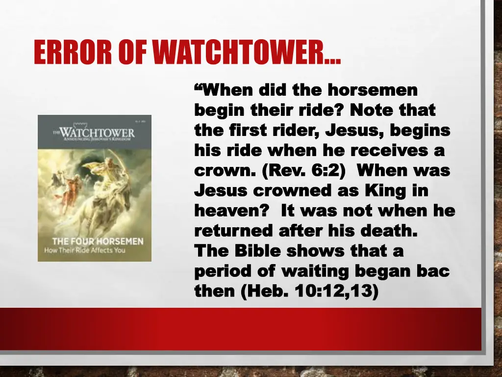 error of watchtower