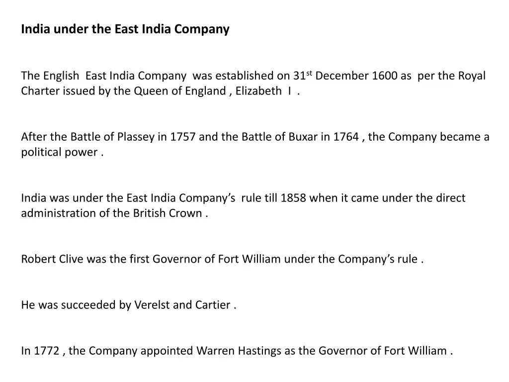 india under the east india company