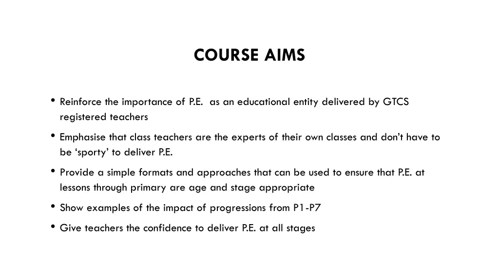 course aims