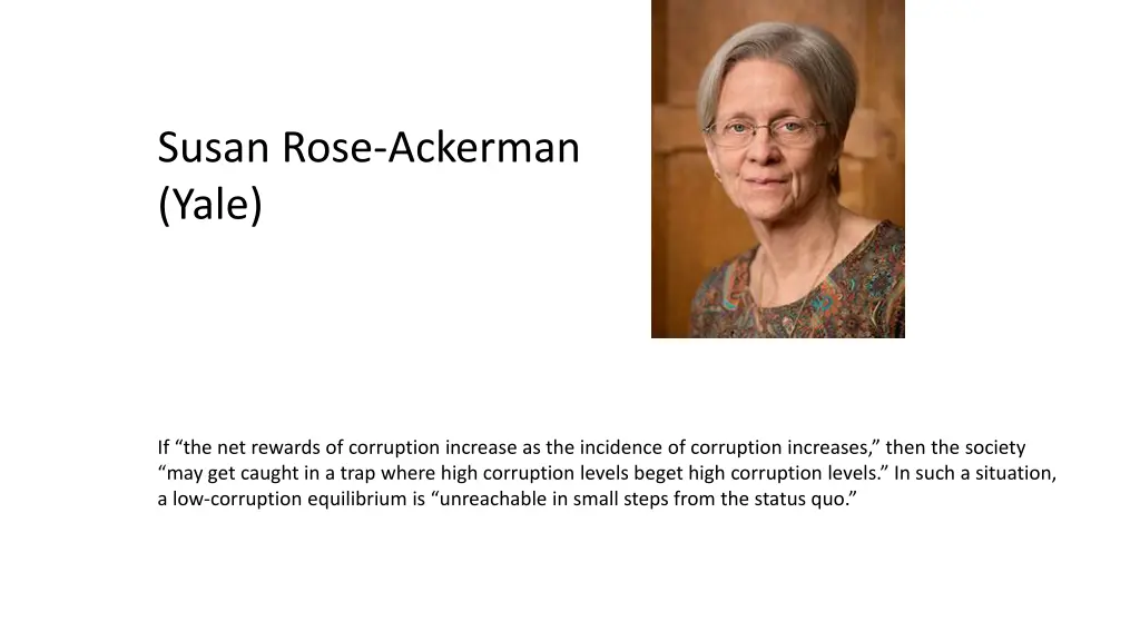 susan rose ackerman yale