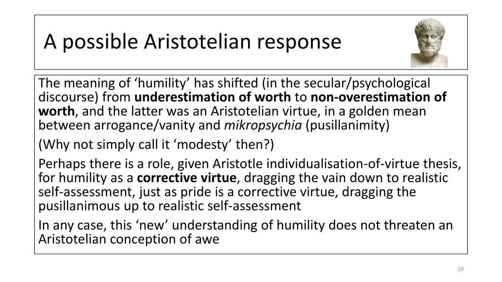 a possible aristotelian response