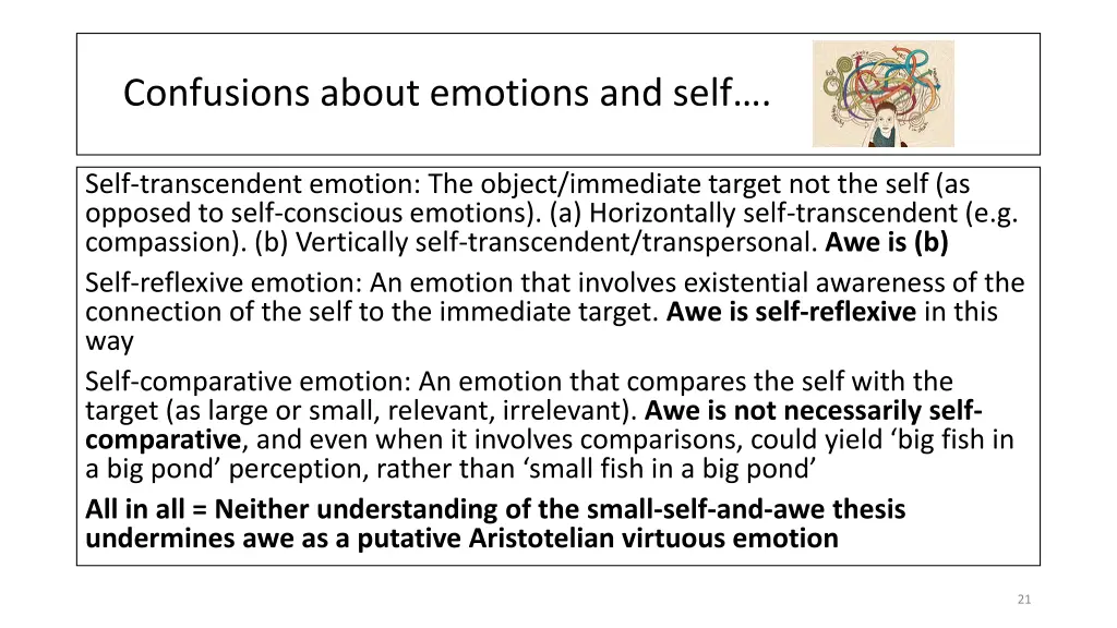 confusions about emotions and self