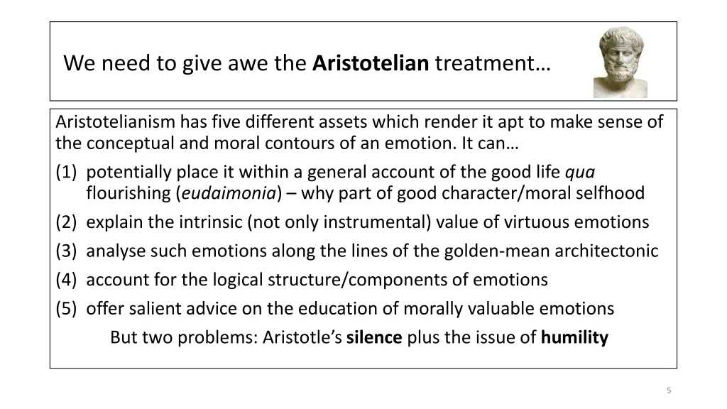 we need to give awe the aristotelian treatment