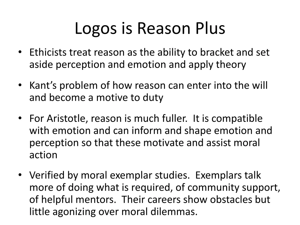 logos is reason plus