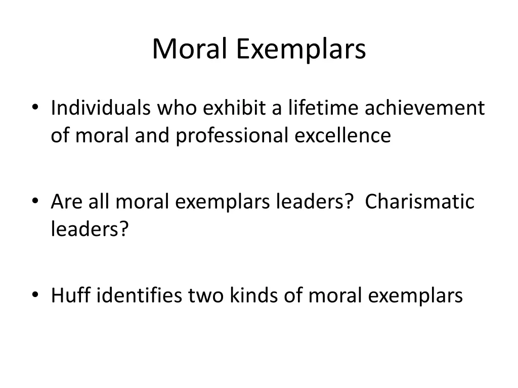 moral exemplars