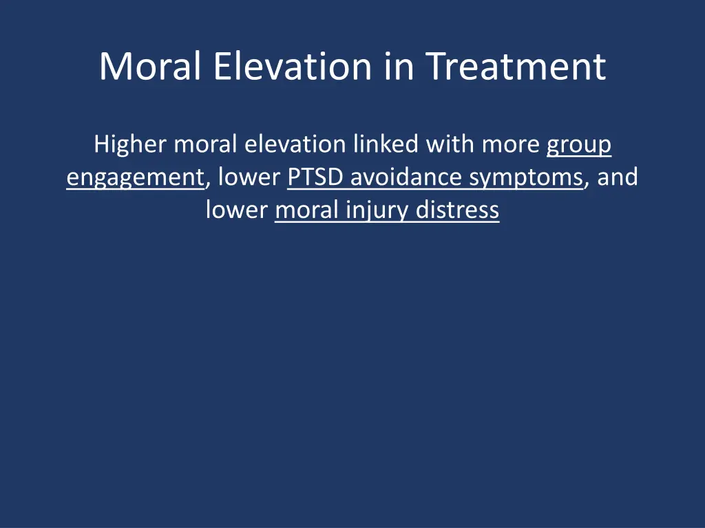 moral elevation in treatment 1