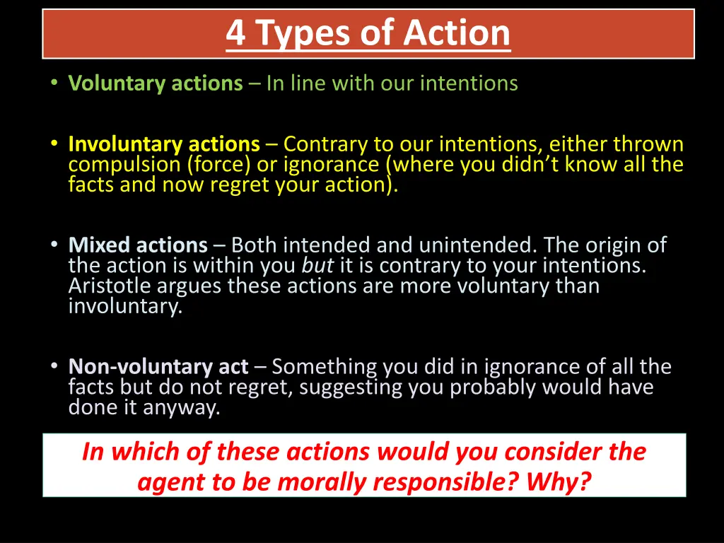 4 types of action 1