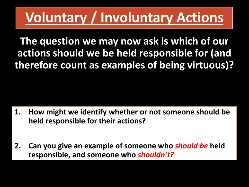 voluntary involuntary actions