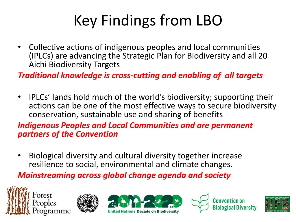 key findings from lbo