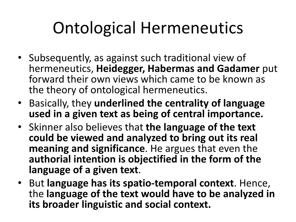 ontological hermeneutics