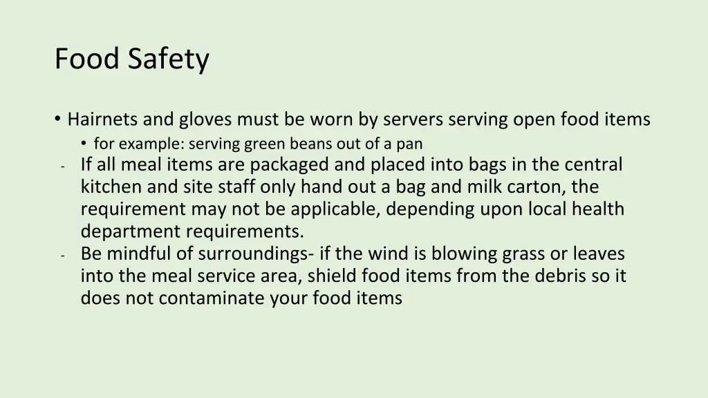 food safety