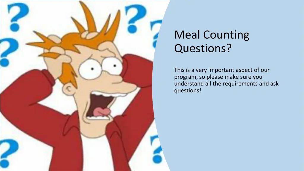 meal counting questions