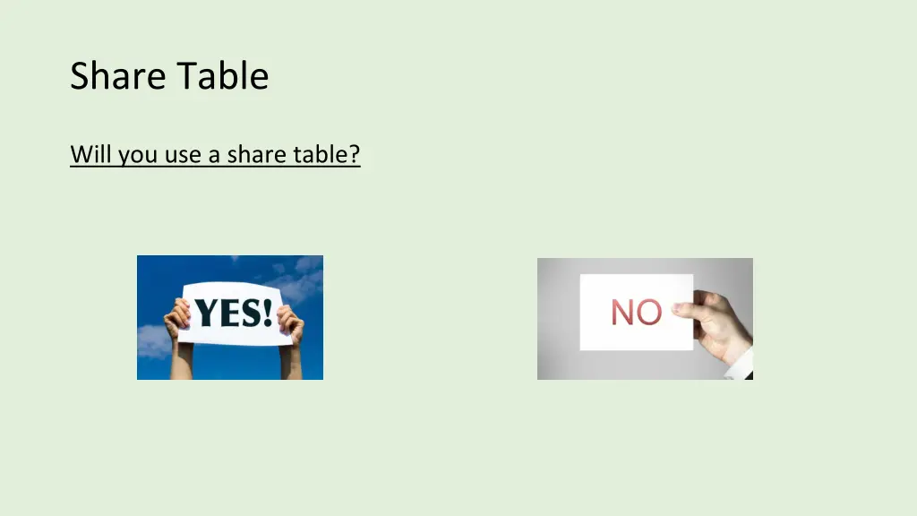 share table