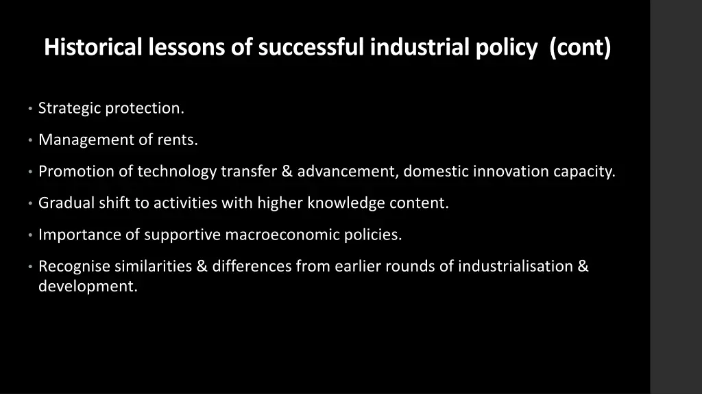 historical lessons of successful industrial