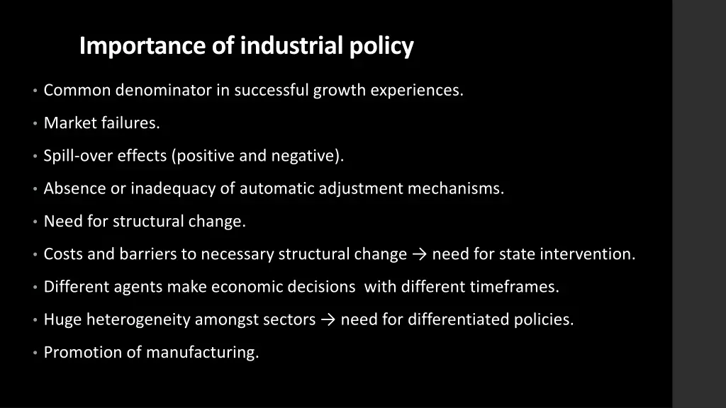 importance of industrial policy