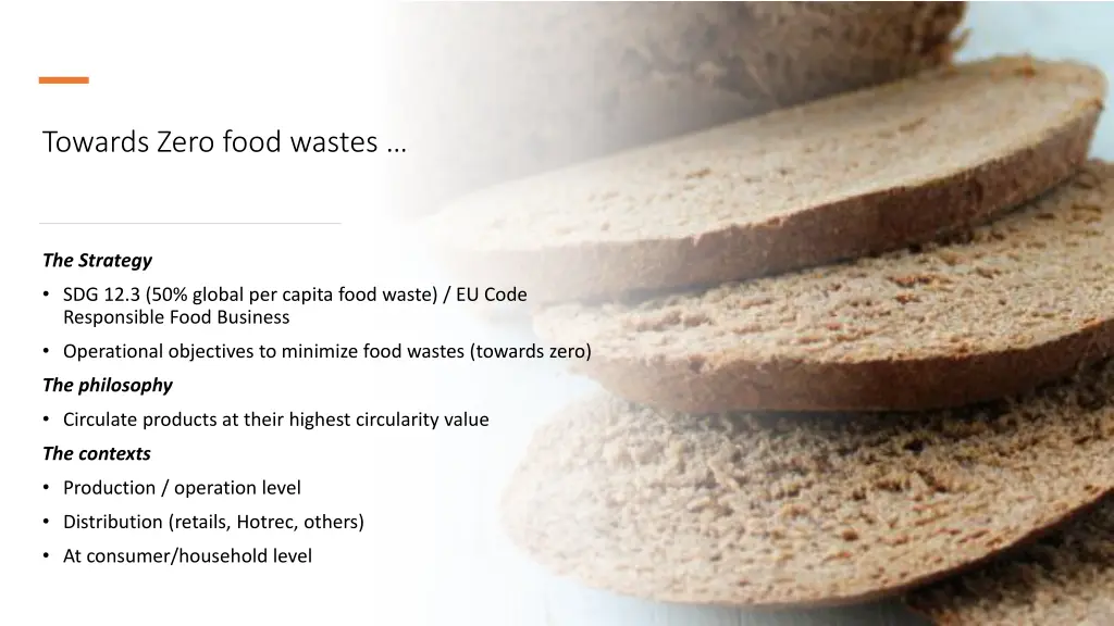 towards zero food wastes