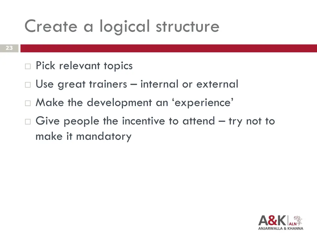 create a logical structure