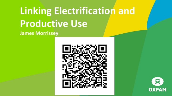 linking electrification and productive use james