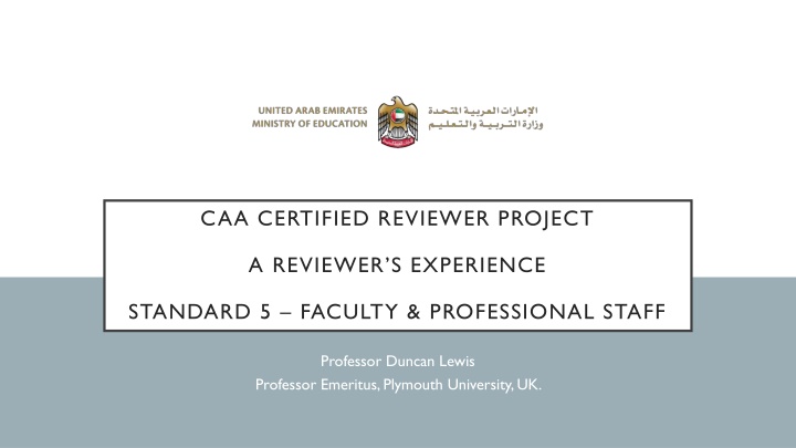 caa certified reviewer project