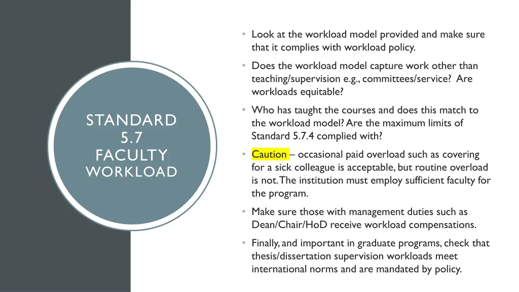 look at the workload model provided and make sure