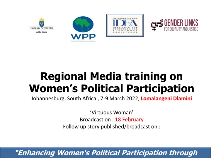 regional media training on women s political