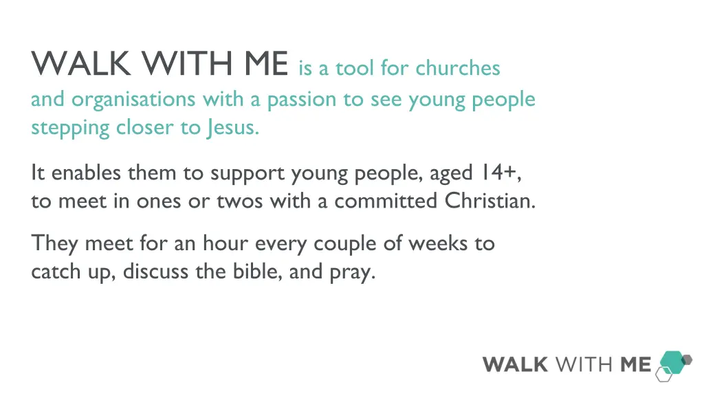 walk with me is a tool for churches