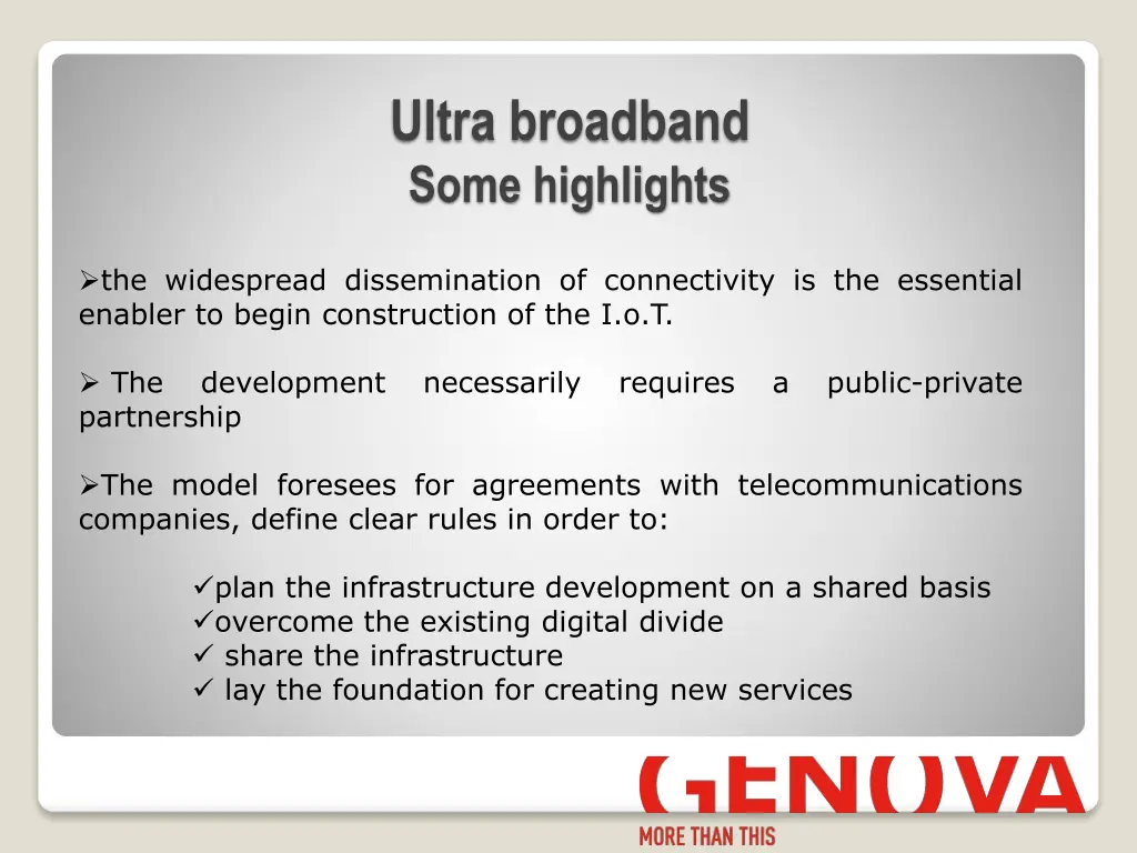 ultra broadband some highlights