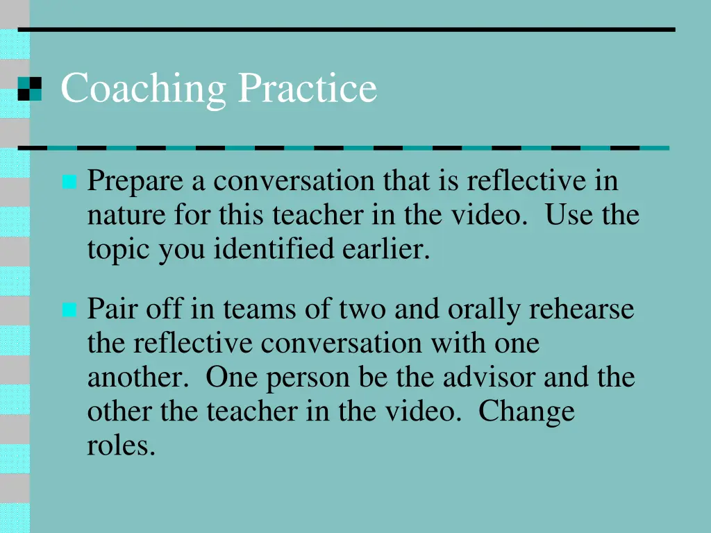 coaching practice