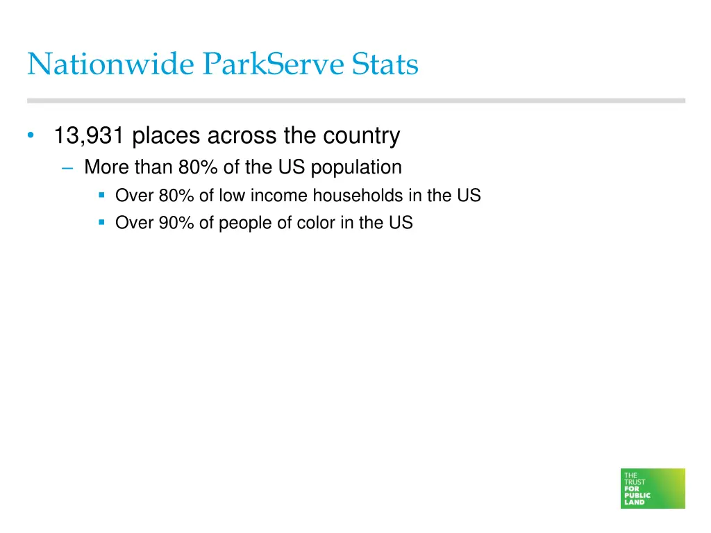 nationwide parkserve stats