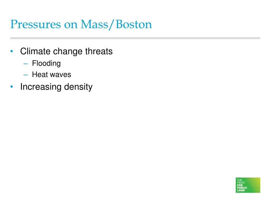 pressures on mass boston