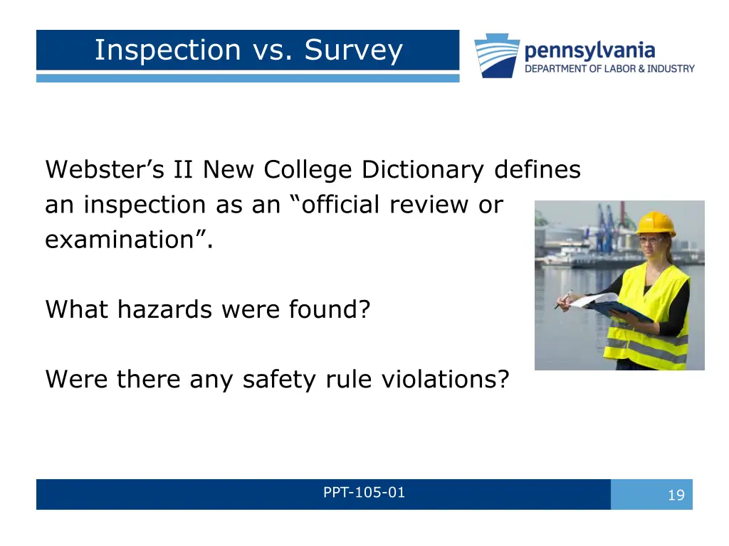 inspection vs survey 1