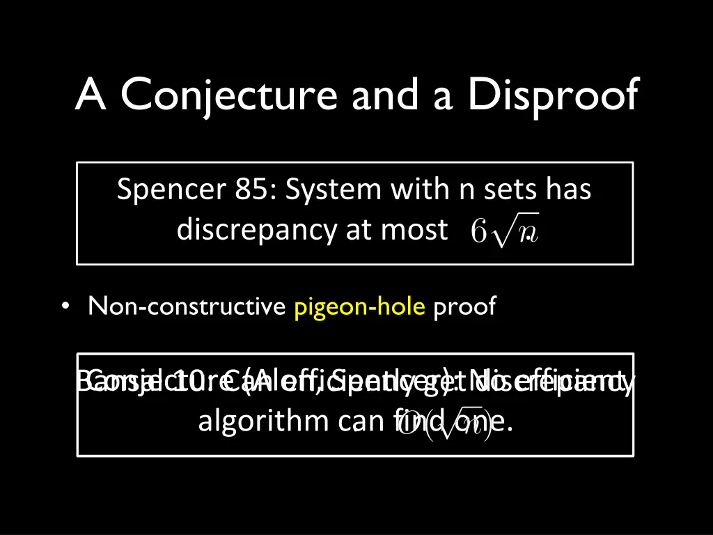 a conjecture and a disproof