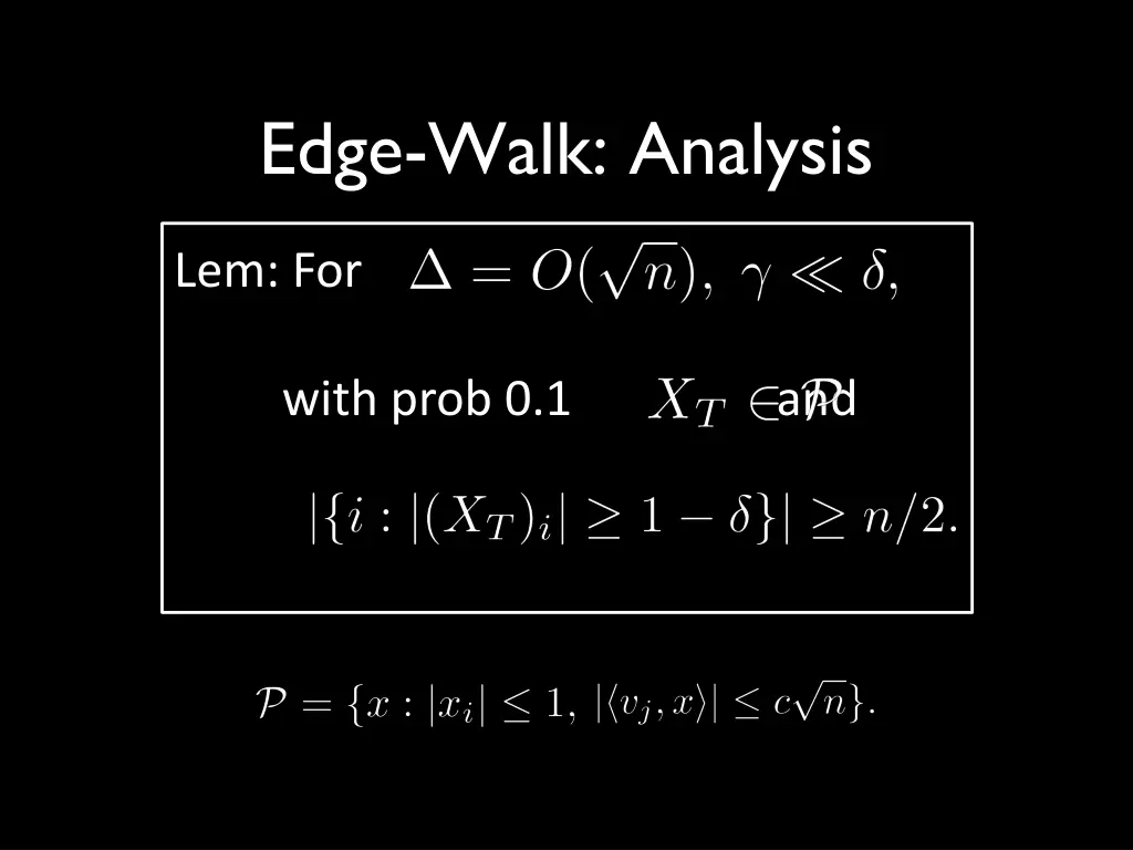 edge walk analysis