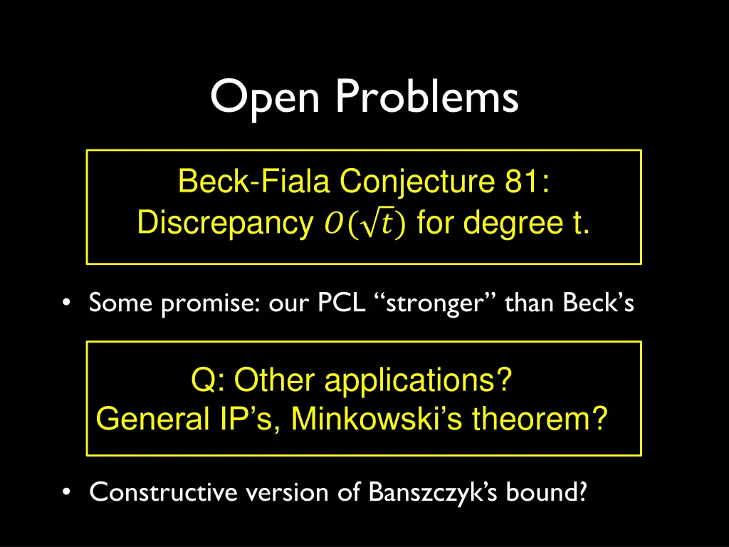 open problems