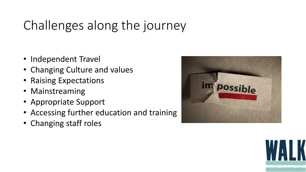 challenges along the journey