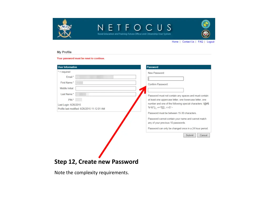 step 12 create new password