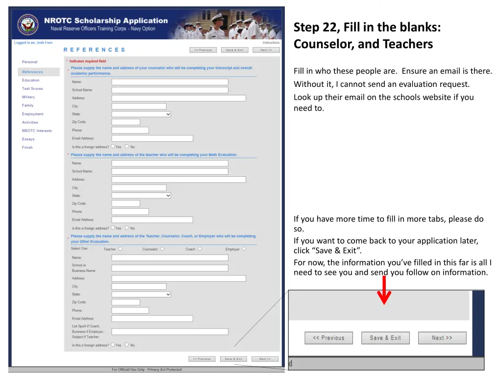 step 22 fill in the blanks counselor and teachers