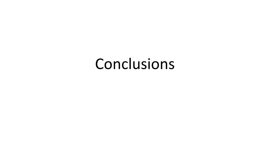 conclusions