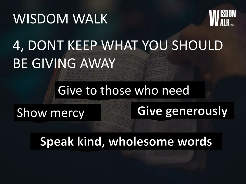 wisdom walk 18