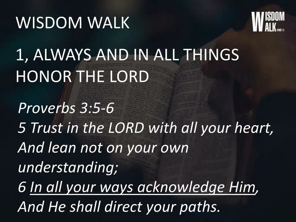 wisdom walk 7