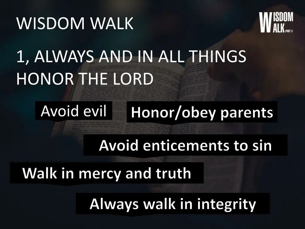 wisdom walk 8