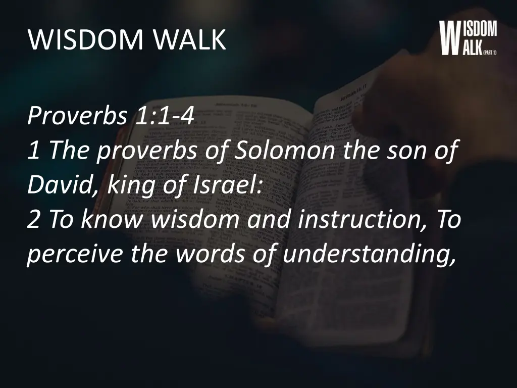 wisdom walk