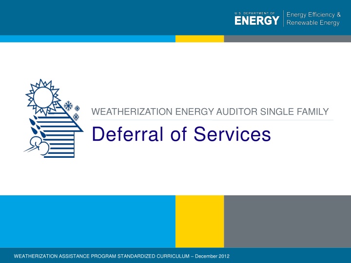 weatherization energy auditor single family